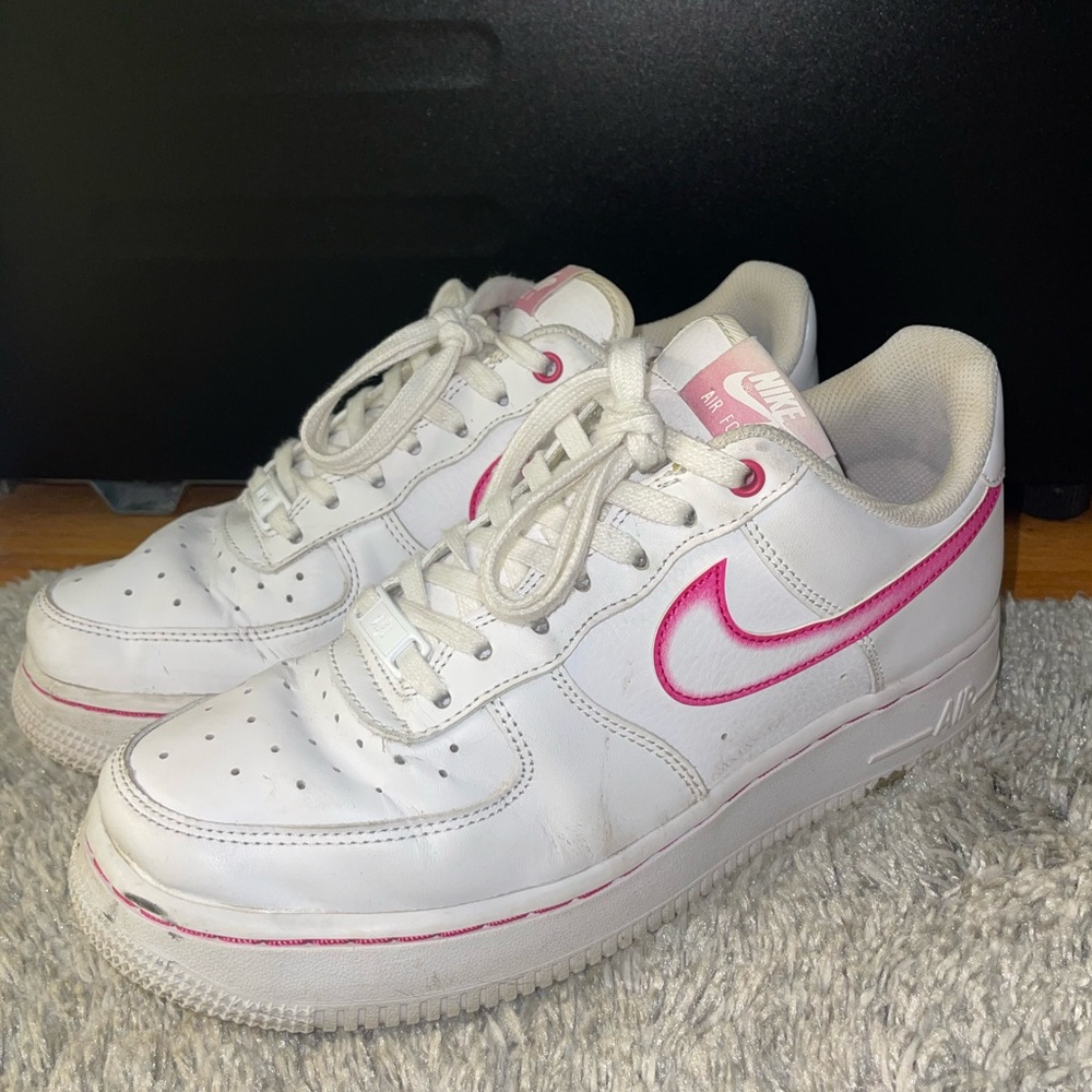 Nike Air Force 1 airbrush pink gradient